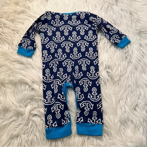Gerber Bodysuit Navy Blue White Anchors - Picture 6 of 10